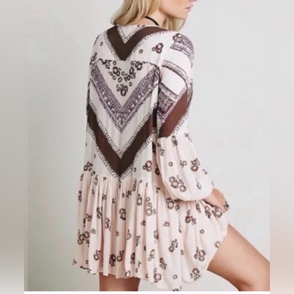 Free People From Your Heart boho floral mini dress, XS - Picture 2 of 10